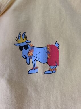 Goat USA yellow rainbow graphic tee - Size M